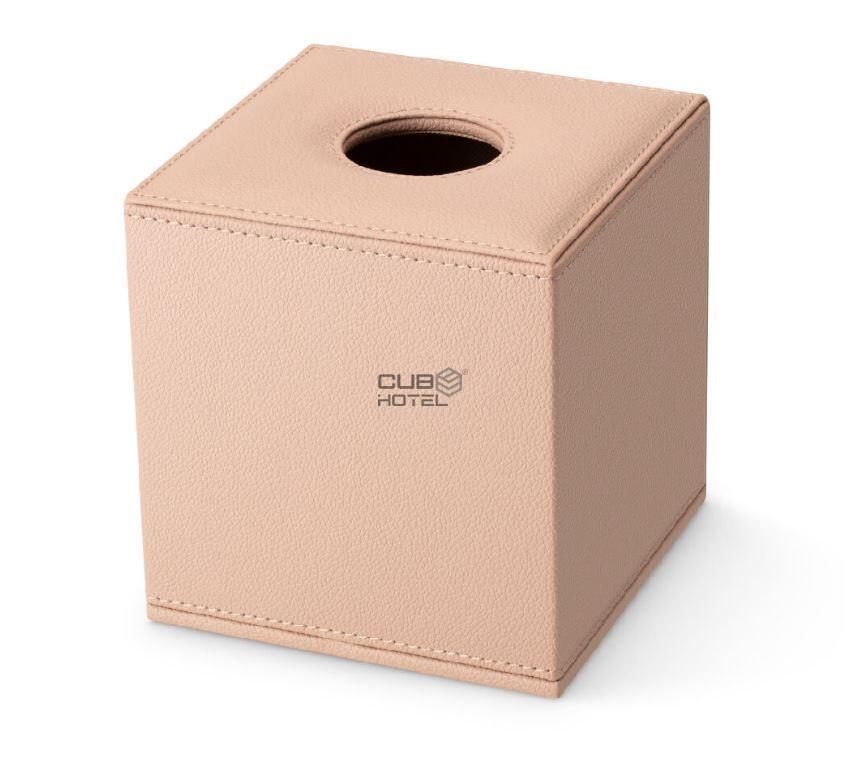 Cubo Polipiel Beige Dispensador Toallitas